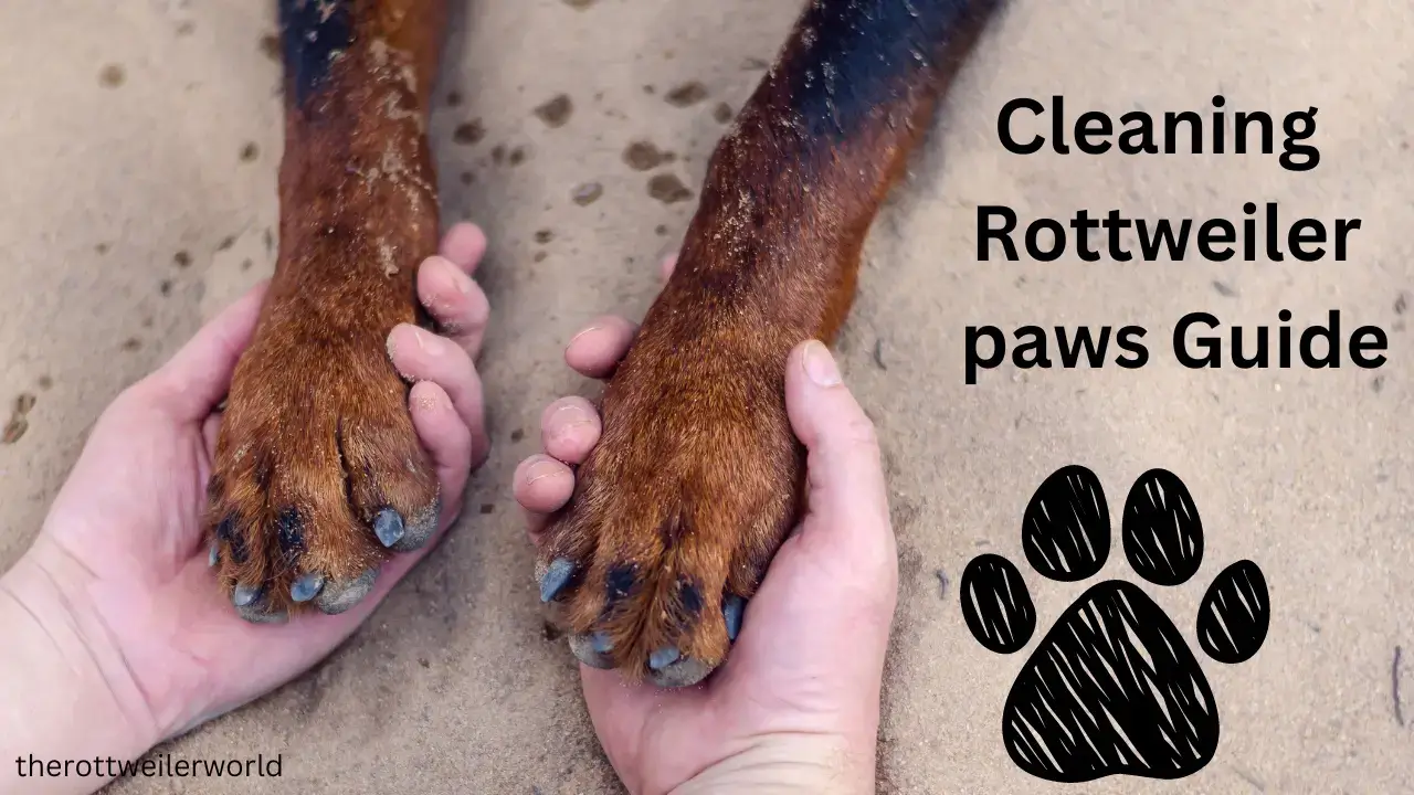 How to clean rottweiler paws