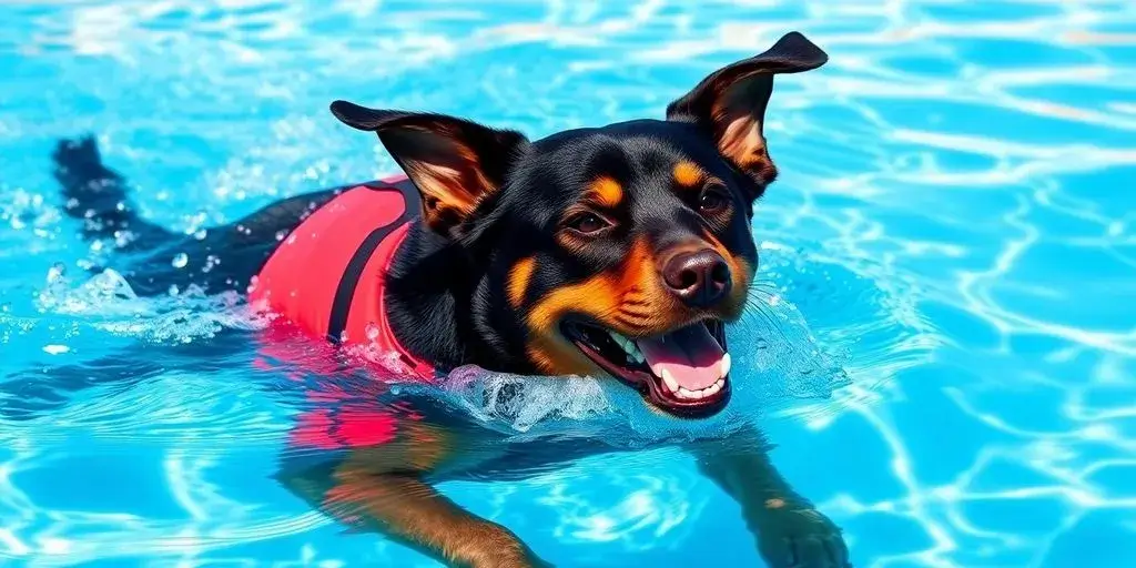 Swimming exercises for Rottweilers