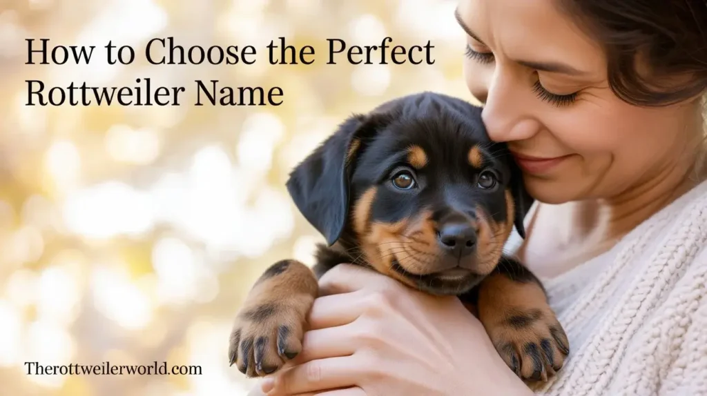 How to Choose the Perfect Rottweiler Name
