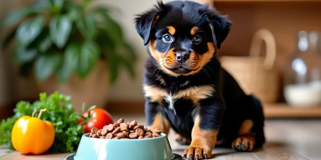 3-month-old rottweiler diet